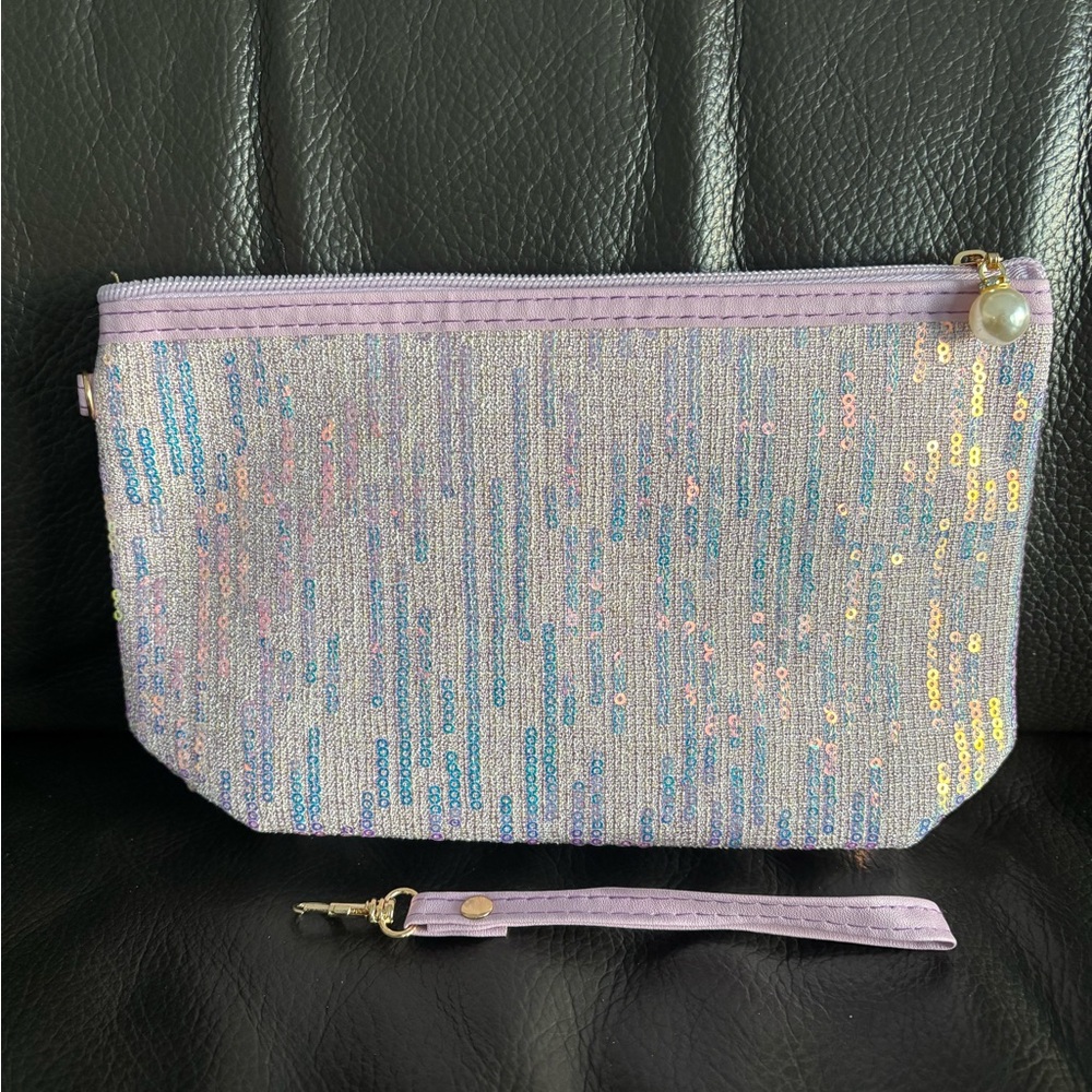 Sequins Makeup Bag Wristlet Clutch - Pick 1 - Picture 2 of 5